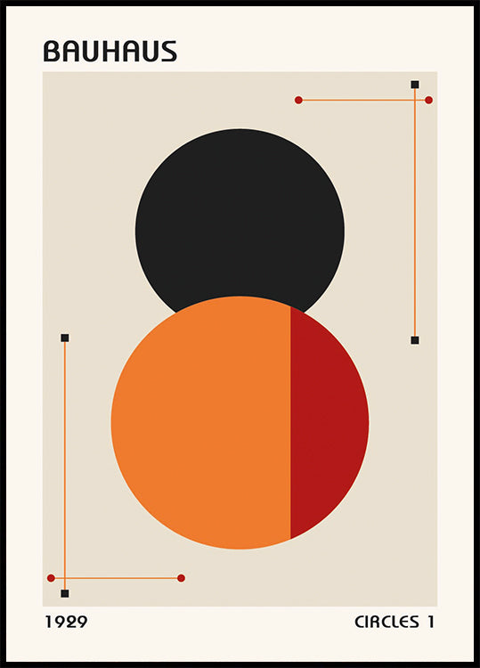 Bauhaus Circles 1 Poster - Posterbox.dk