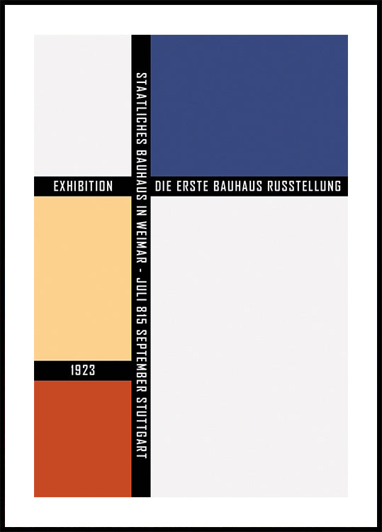 Bauhaus Color Blocks 1923, Geometrisches Gitterposter - Posterbox.dk