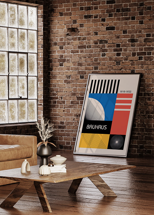 Buntes Bauhaus-Poster - Posterbox.dk