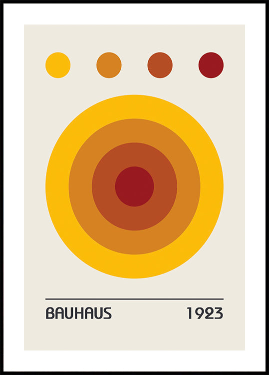 Bauhaus Colors Orange Poster - Posterbox.dk