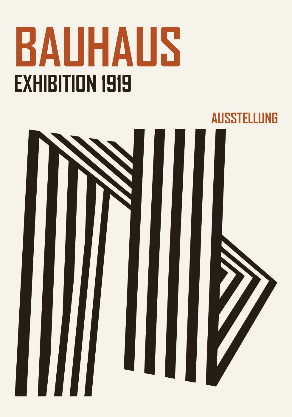 ein schwarz-weißes Poster mit schwarz-rotem Design