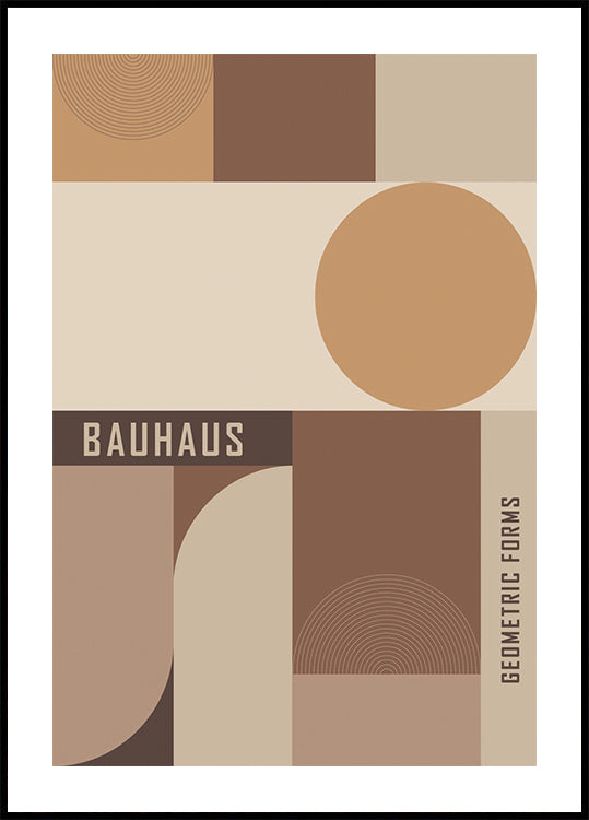 Bauhaus-Plakat mit geometrischen Formen - Posterbox.dk