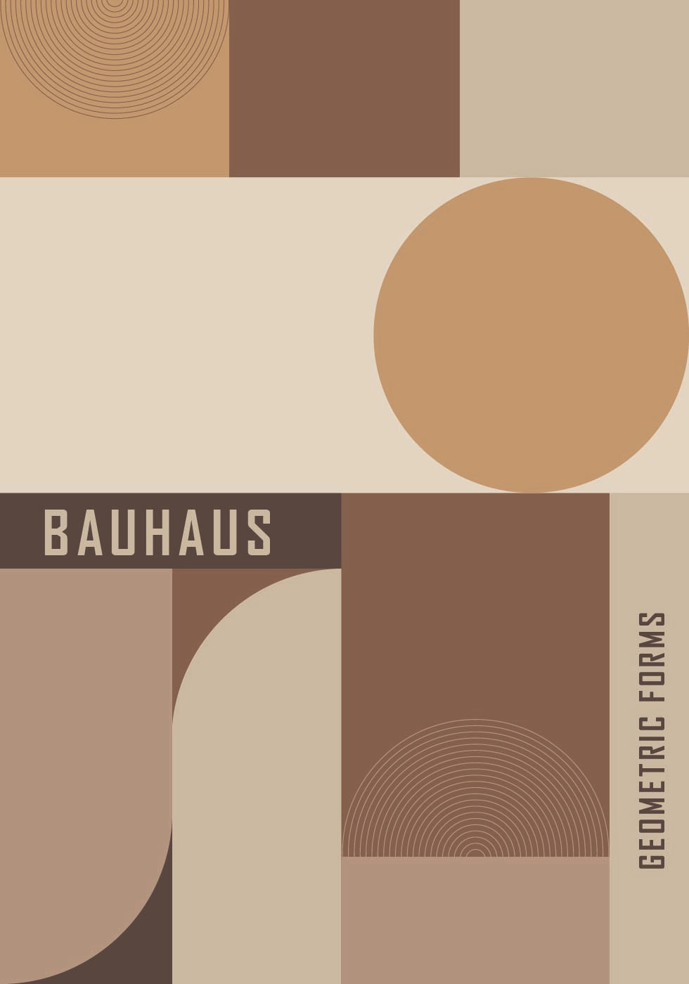Bauhaus-Plakat mit geometrischen Formen - Posterbox.dk