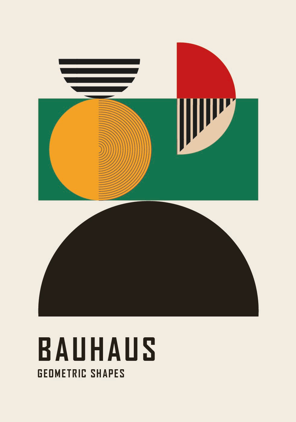 Bauhaus Geometrische Formen Nr. 4 Poster - Posterbox.dk