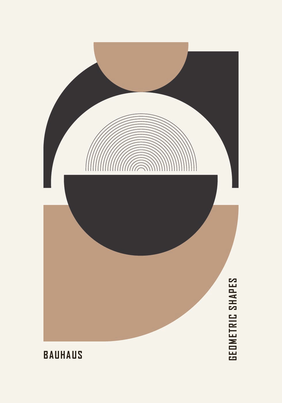 Bauhaus Geometrische Formen Nr. 1 Poster - Posterbox.dk