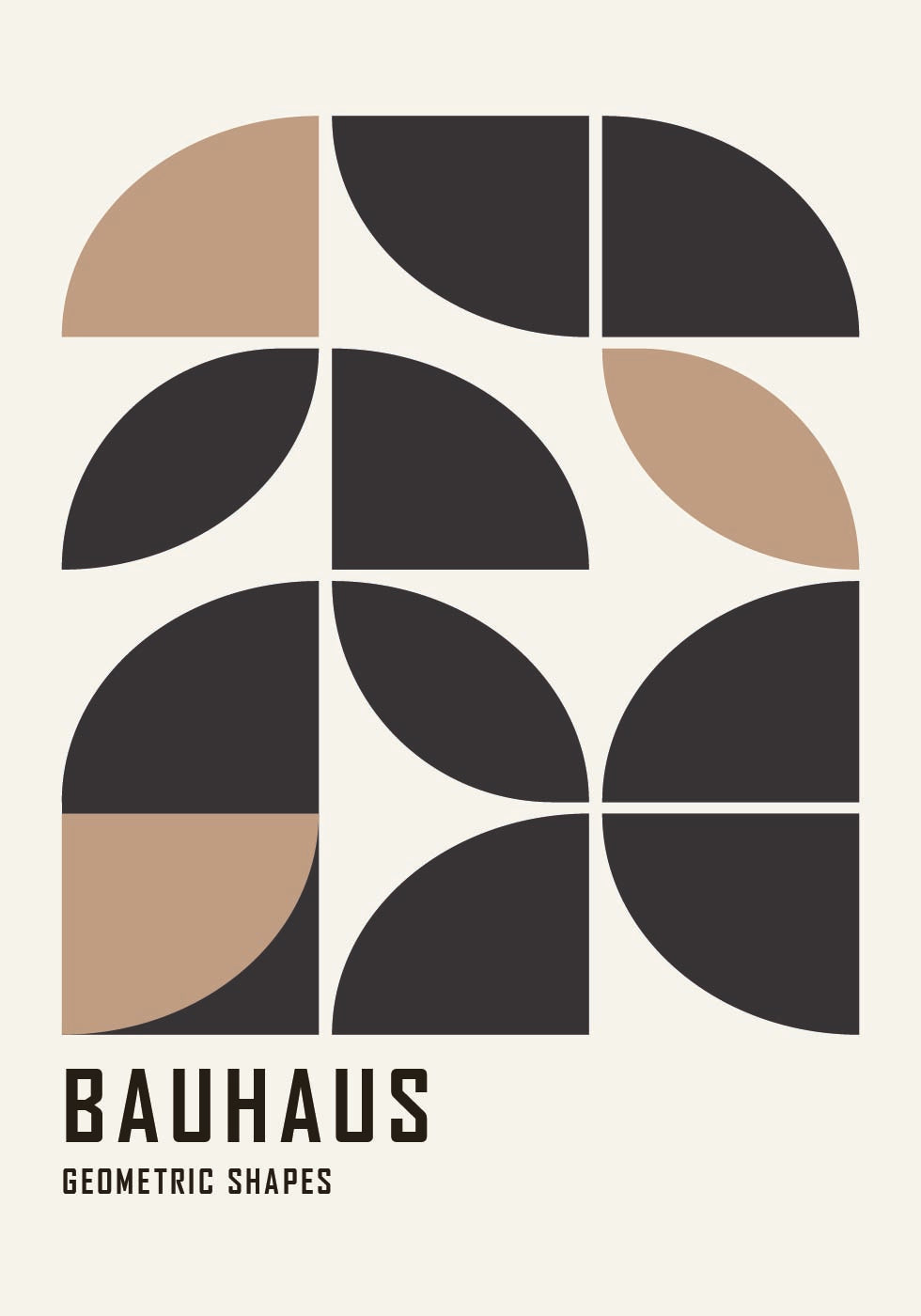 Bauhaus Geometrische Formen Nr.2 Poster - Posterbox.dk