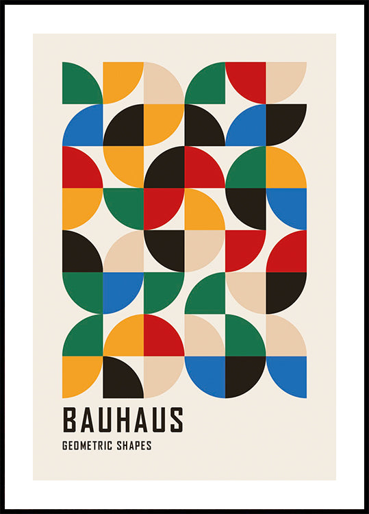 Bauhaus Geometrische Formen Nr. 3 Poster - Posterbox.dk
