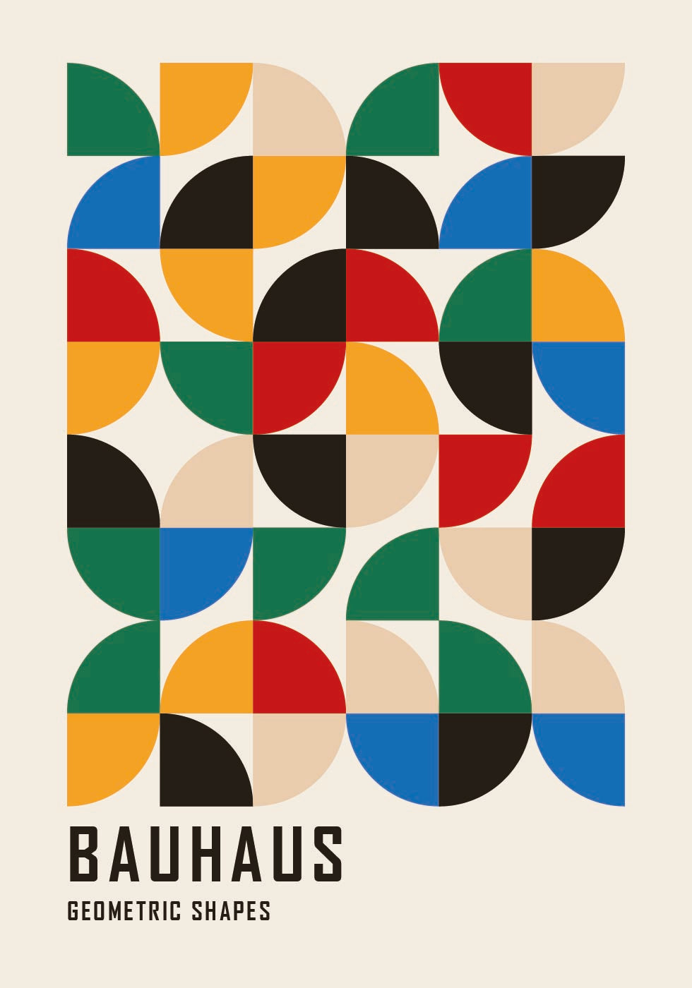 Bauhaus Geometrische Formen Nr. 3 Poster - Posterbox.dk