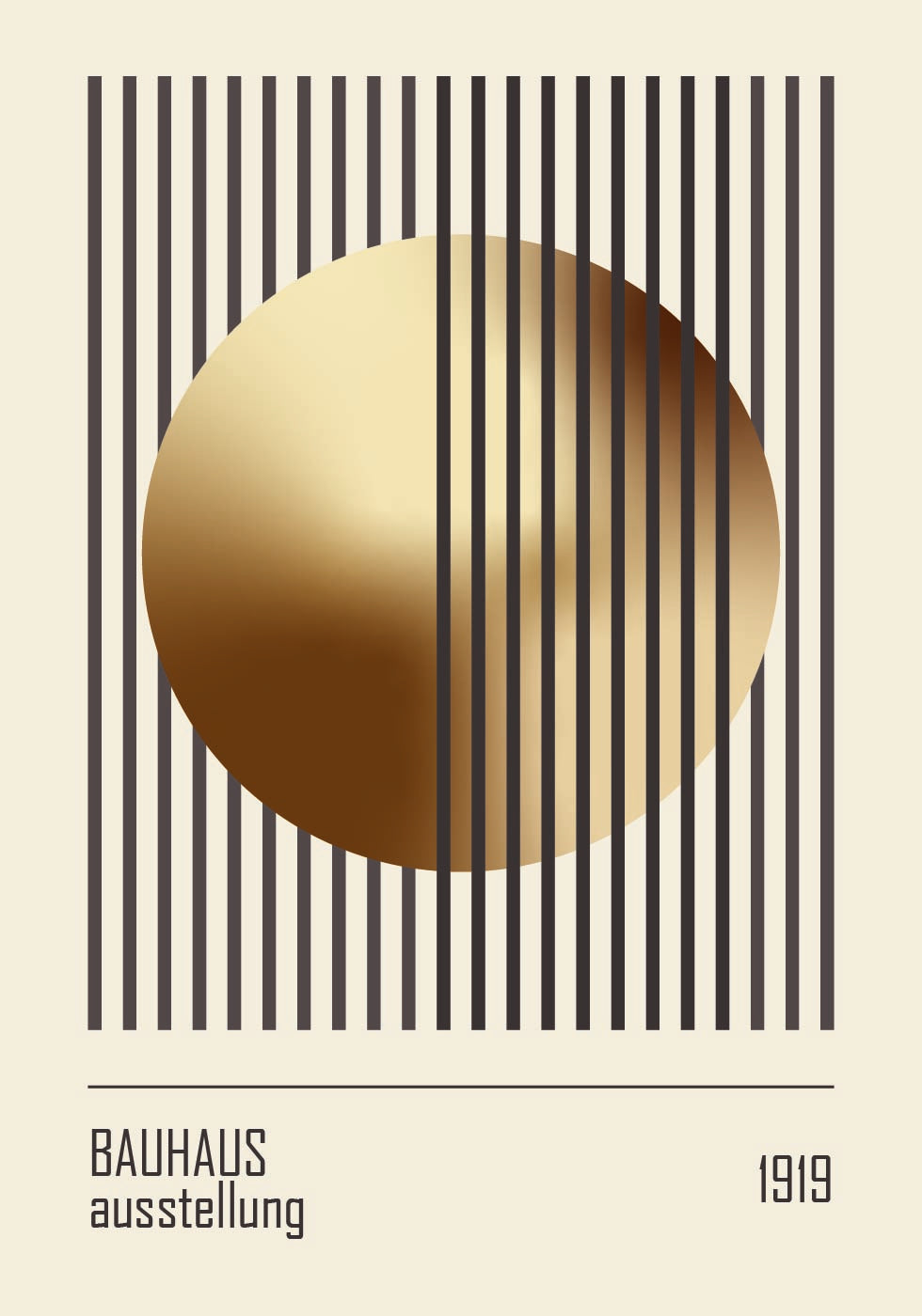 Bauhaus Golden Gradient Poster - Posterbox.dk