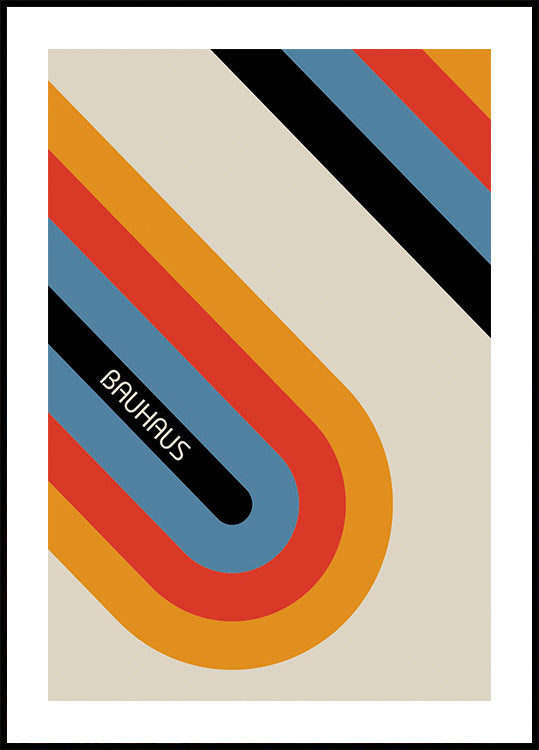 Bauhaus-Streifen-Poster - Posterbox.dk