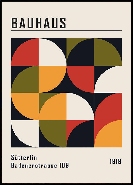 Bauhaus Sütterlin Badenerstrasse No.1 Poster - Posterbox.dk