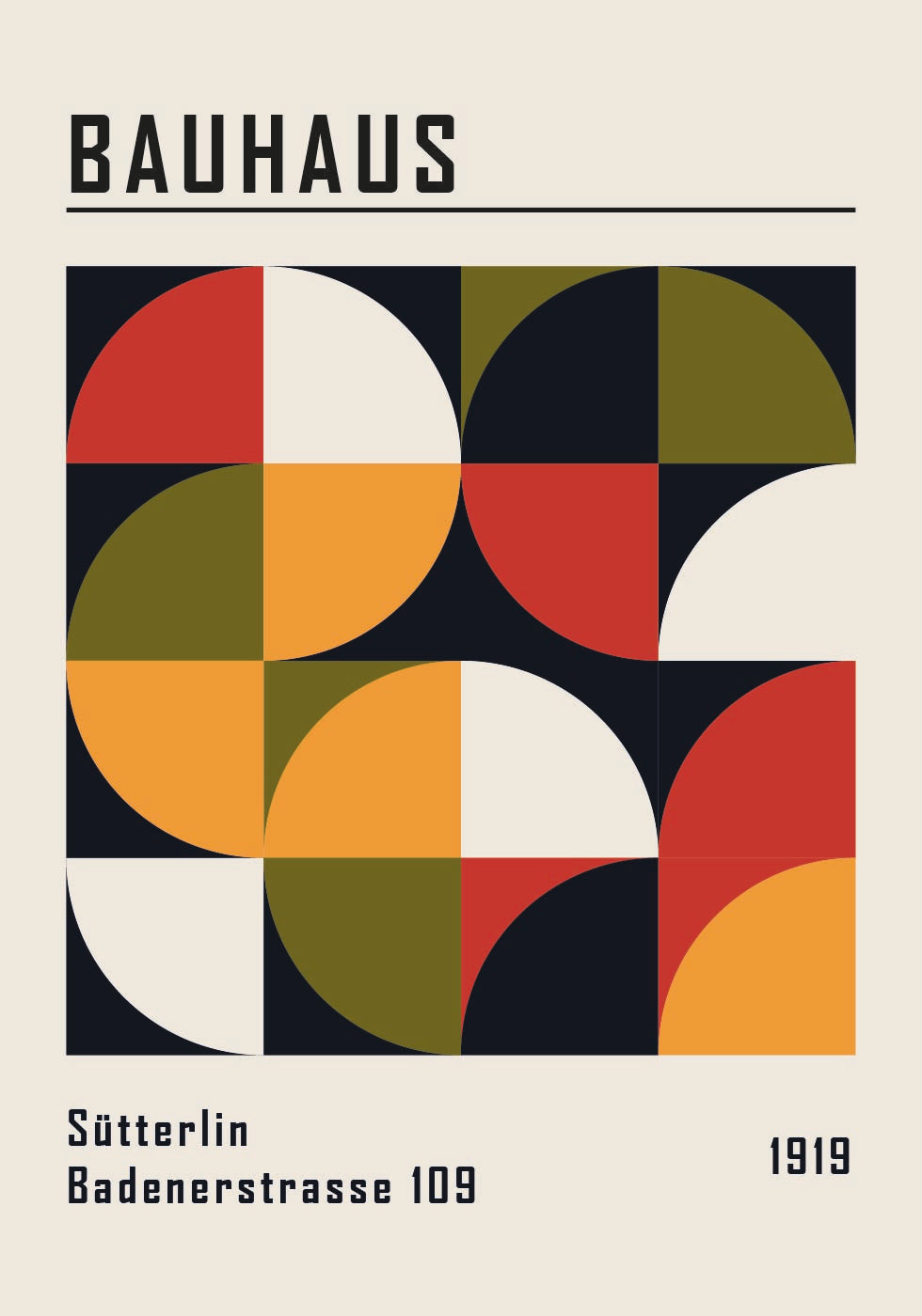 Bauhaus Sütterlin Badenerstrasse No.1 Poster - Posterbox.dk