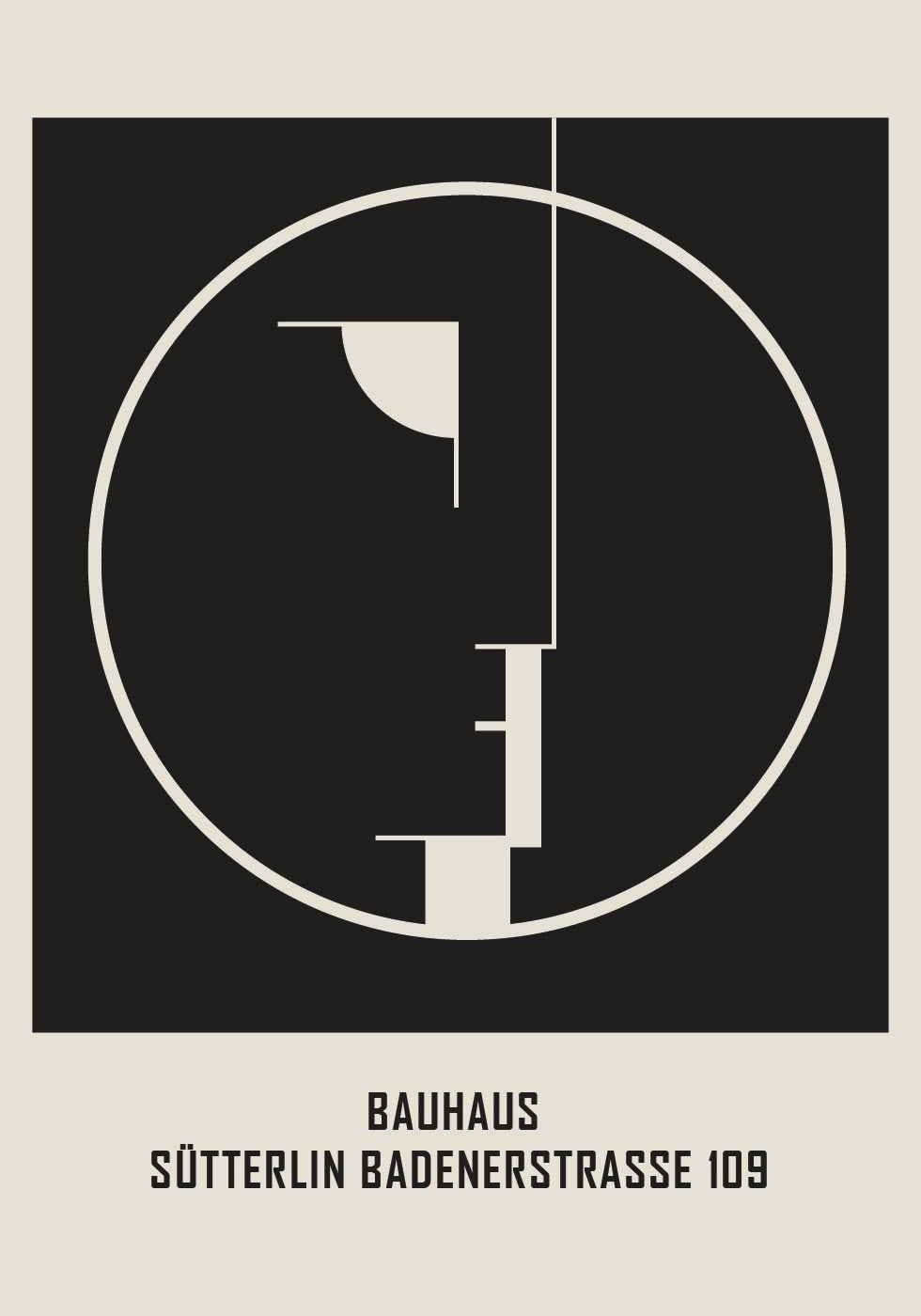 Bauhaus Sütterlin Badenerstraße Nr.2 Poster - Posterbox.dk