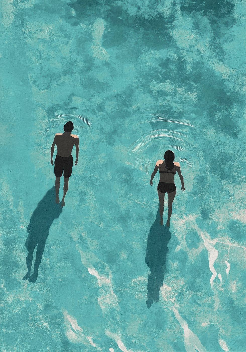 Strandpaar-Poster - Posterbox.dk