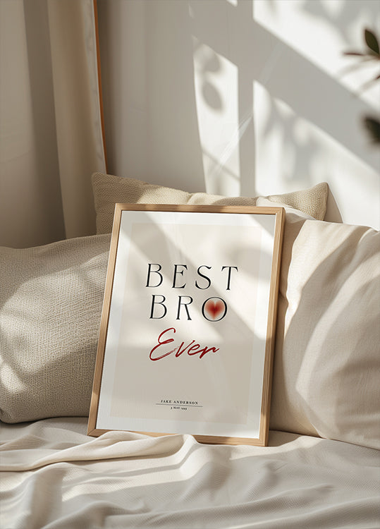 Personalisiertes Poster „Bester Bro aller Zeiten“ - Posterbox.dk
