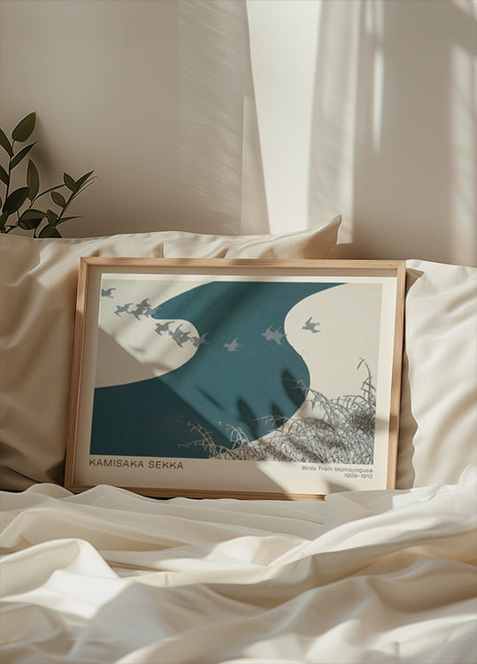 Vögel aus Momoyogusa, japanisches minimalistisches Naturposter - Posterbox.dk