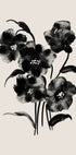 Schwarzes Aquarell-Blumenposter - Posterbox.dk