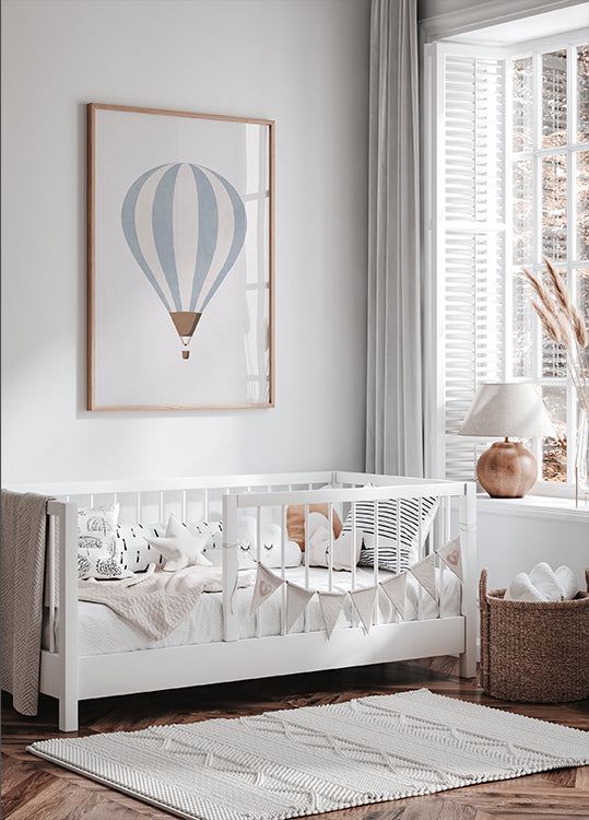 Blaues Heißluftballon-Poster - Posterbox.dk