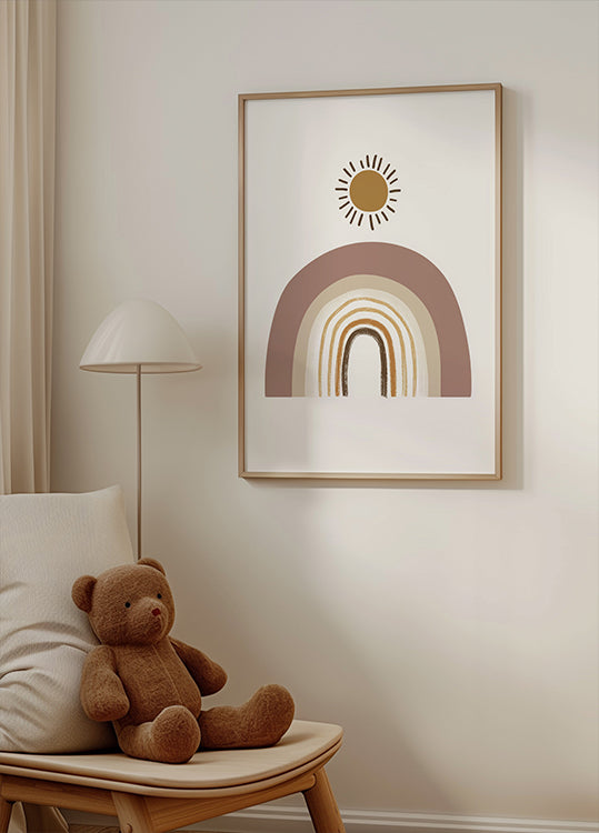 Boho-Regenbogen- und Sonnenposter - Posterbox.dk