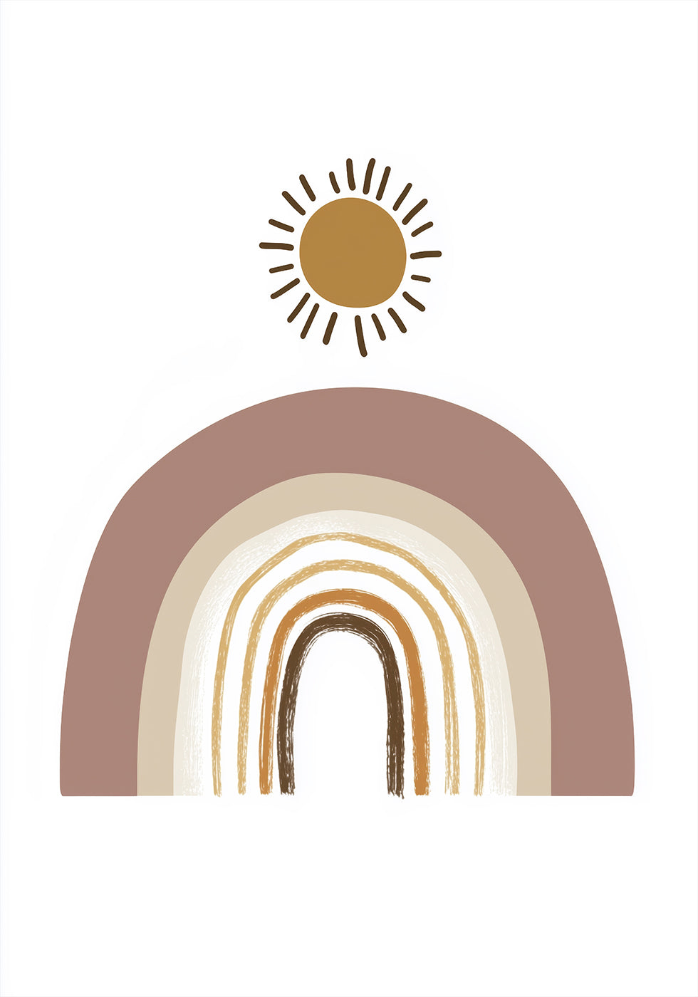 Boho-Regenbogen- und Sonnenposter - Posterbox.dk