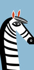 Auffälliges grafisches Zebra-Poster - Posterbox.dk