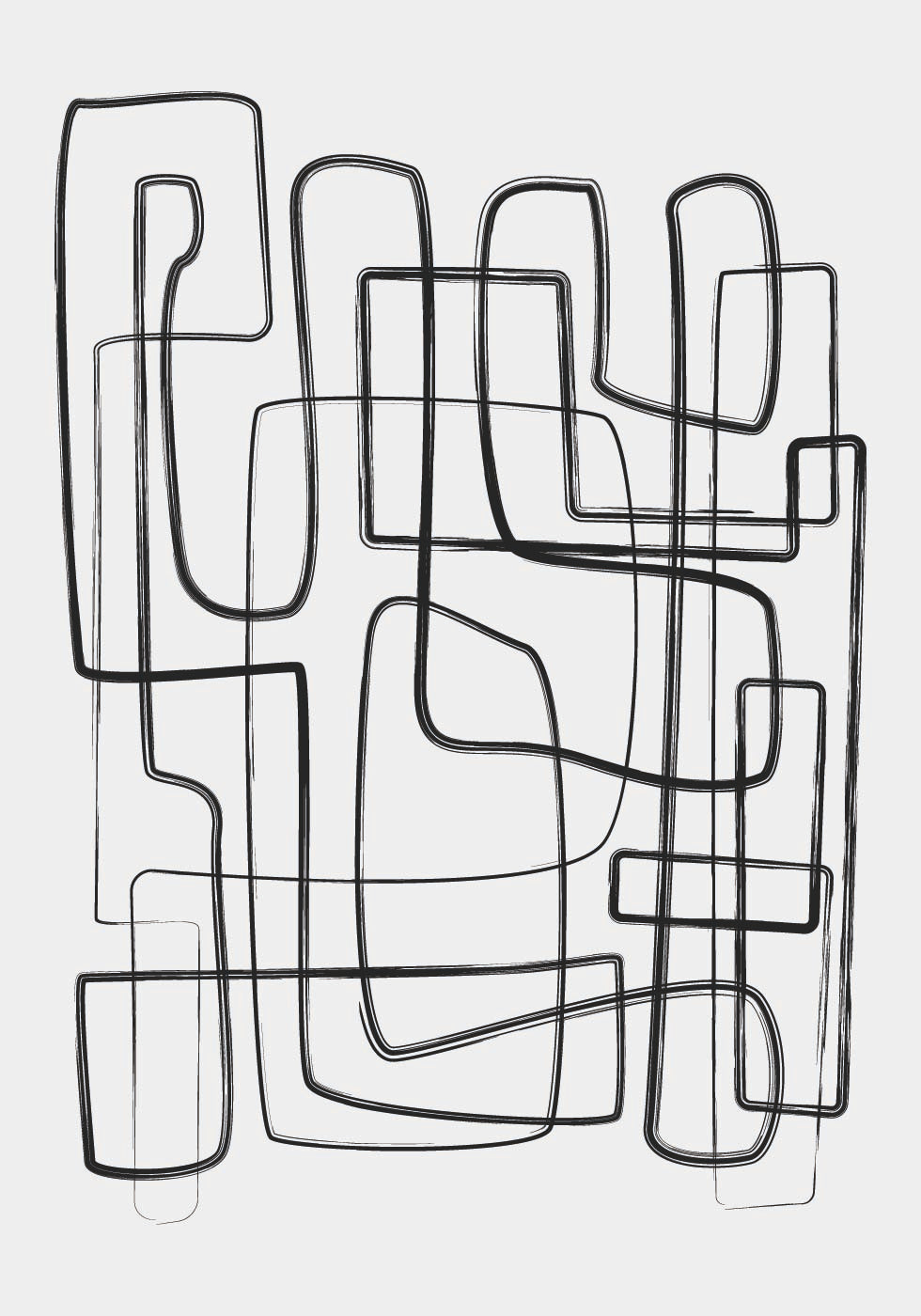 Poster „Brushed Lines Abstract No2“ - Posterbox.dk