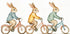 Bunny Bicycle Trio Poster - Posterbox.dk