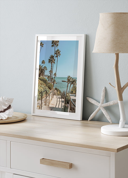 Poster zum kalifornischen Küstenpfad - Posterbox.dk