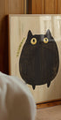 Chubby Cat Curiosity, skurriles Katzenkunstposter - Posterbox.dk