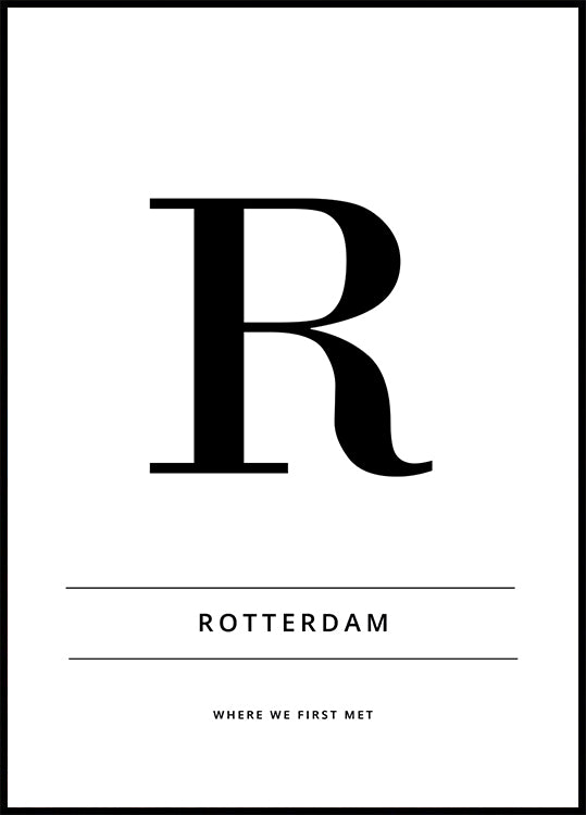 Stadt, in der wir uns trafen Persönliches Poster - Posterbox.dk