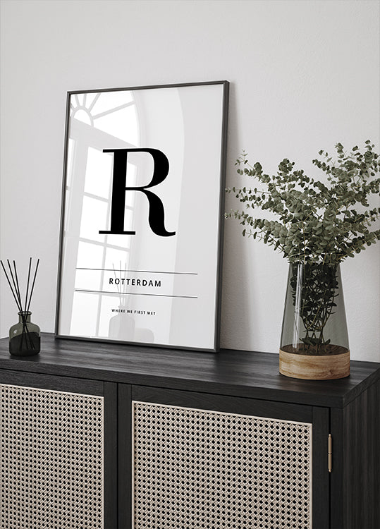 Stadt, in der wir uns trafen Persönliches Poster - Posterbox.dk