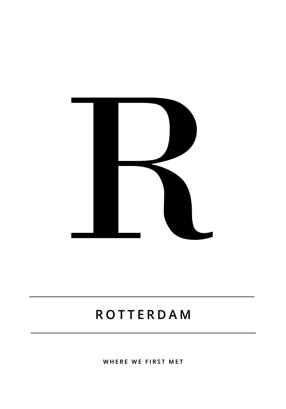 Stadt, in der wir uns trafen Persönliches Poster - Posterbox.dk
