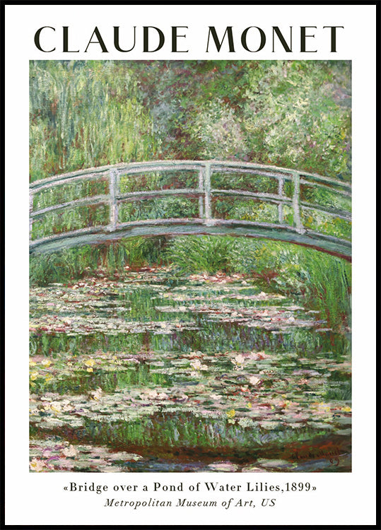 Claude Monet – Brücke über einen Seerosenteich Poster – Posterbox.dk