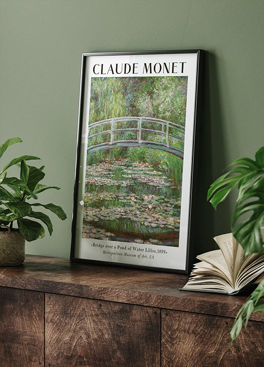 Claude Monet – Brücke über einen Seerosenteich Poster – Posterbox.dk