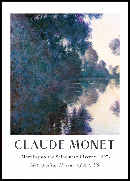 Claude Monet – Morgen auf der Seine bei Giverny Poster – Posterbox.dk