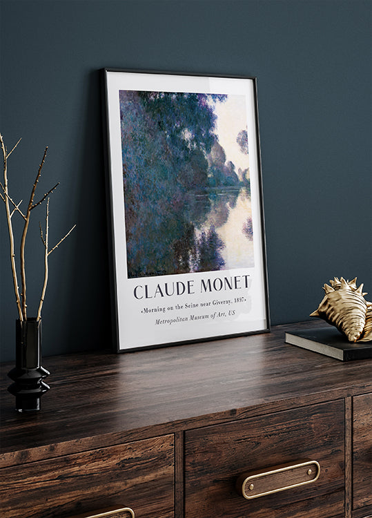Claude Monet – Morgen auf der Seine bei Giverny Poster – Posterbox.dk