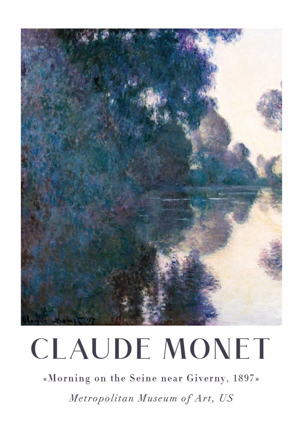 Claude Monet – Morgen auf der Seine bei Giverny Poster – Posterbox.dk
