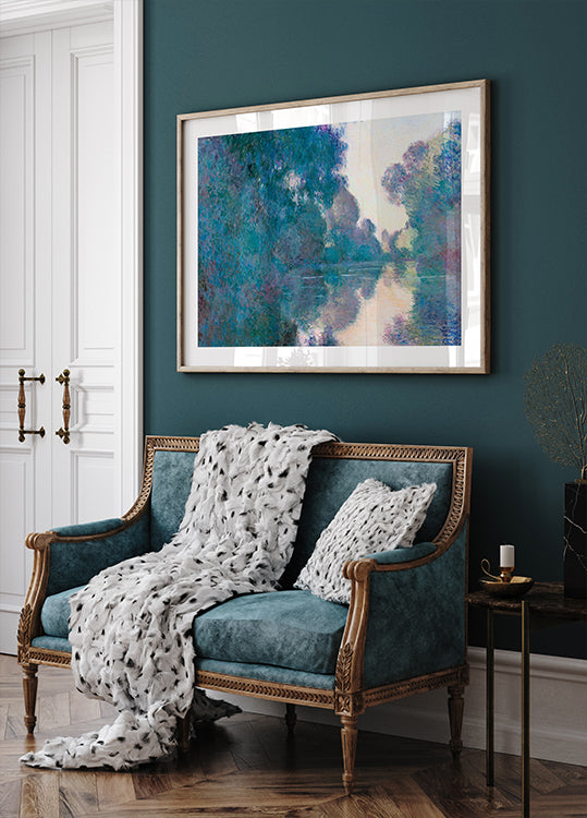 Claude Monet – Morgen auf der Seine bei Giverny Poster – Posterbox.dk