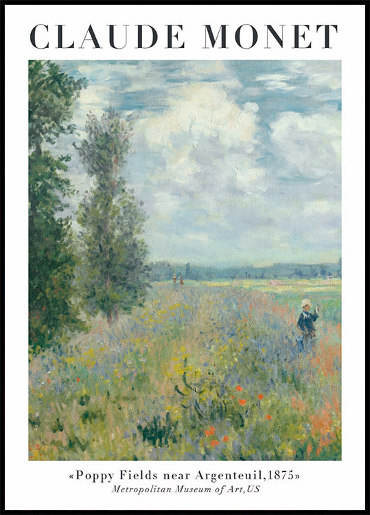 Claude Monet - Mohnfelder bei Argenteuil Poster - Posterbox.dk