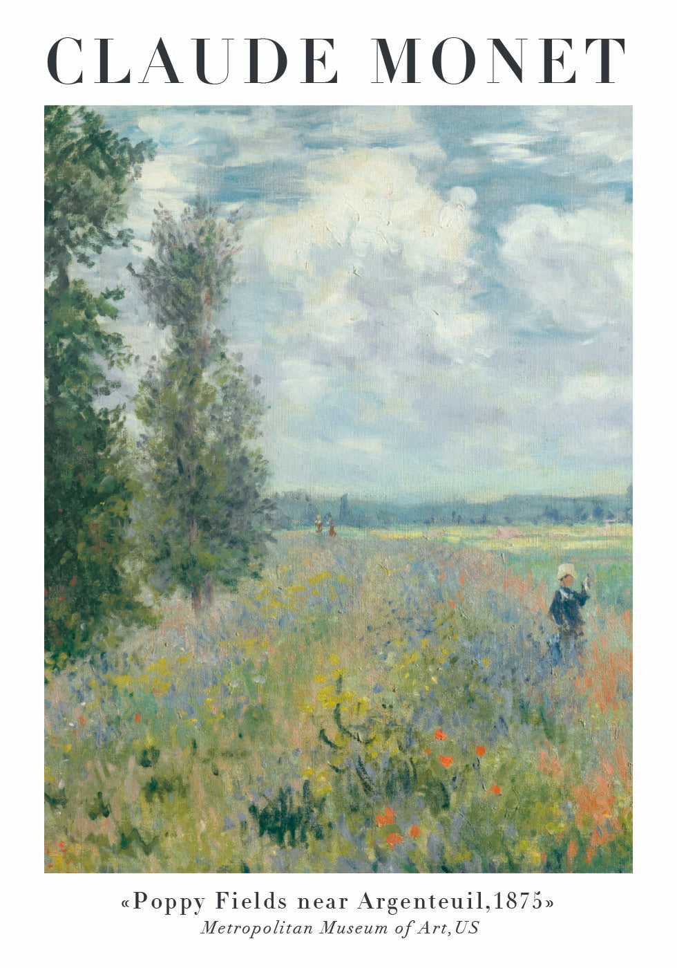 Claude Monet - Mohnfelder bei Argenteuil Poster - Posterbox.dk