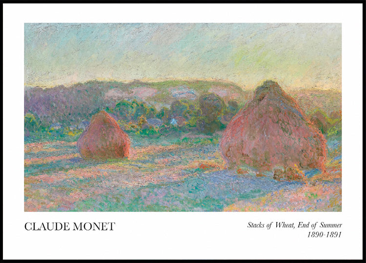 Claude Monet – Stacks of Wheat, End of Summer Poster – Posterbox.dk