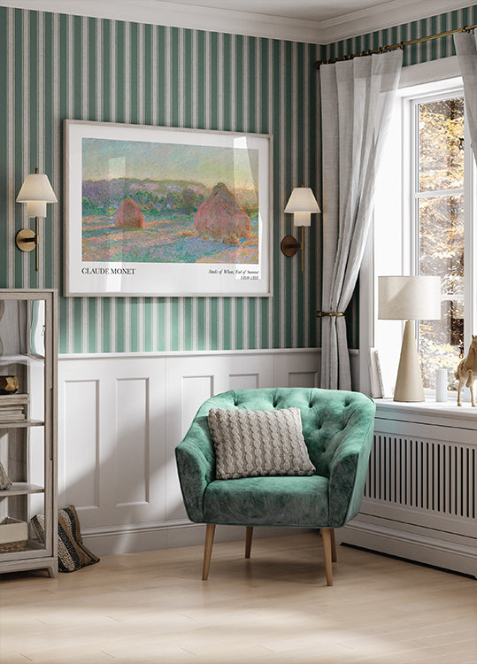 Claude Monet – Stacks of Wheat, End of Summer Poster – Posterbox.dk