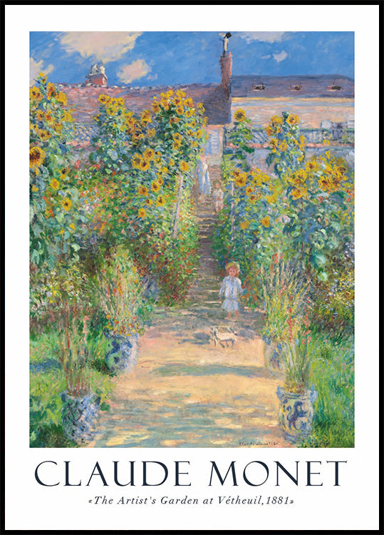 Claude Monet Der Garten des Künstlers in Vétheuil Poster - Posterbox.dk