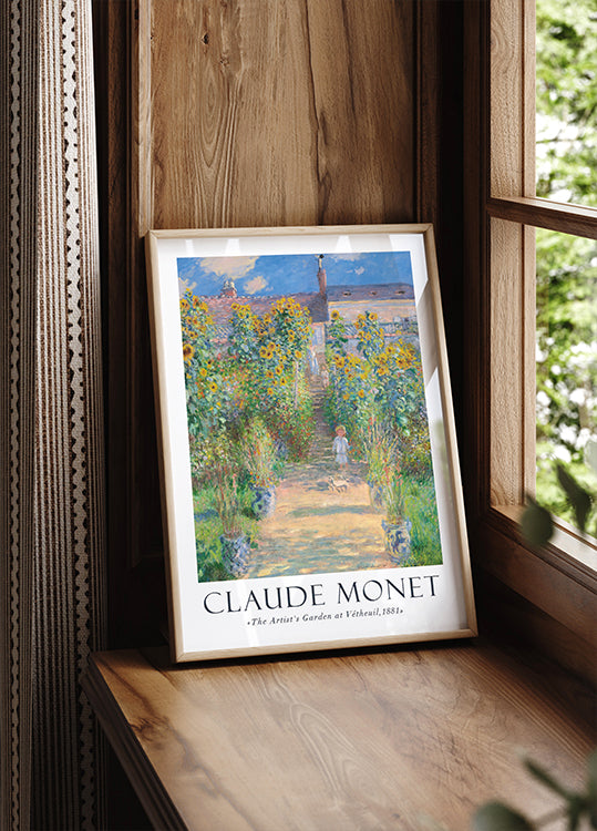 Claude Monet Der Garten des Künstlers in Vétheuil Poster - Posterbox.dk