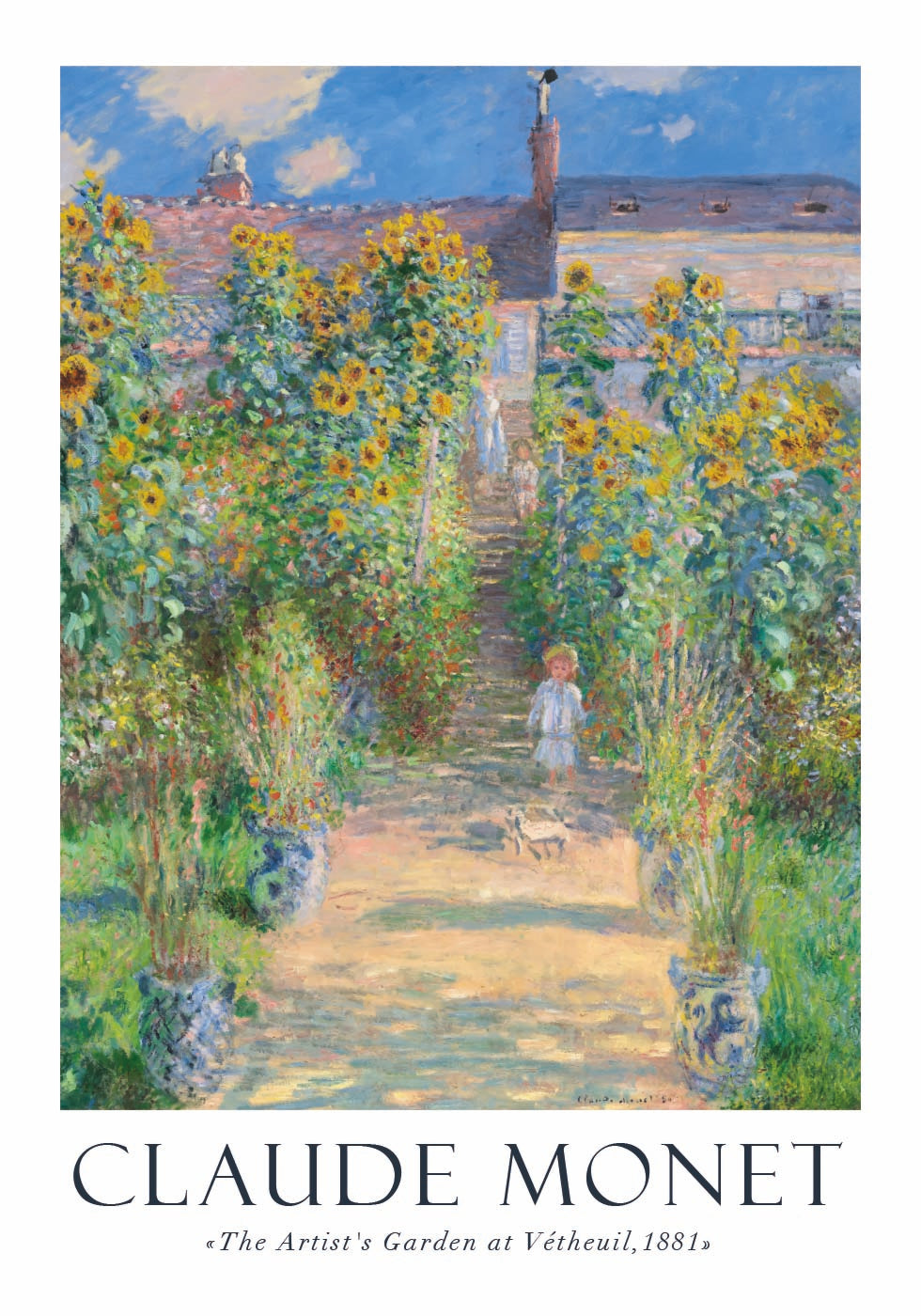Claude Monet Der Garten des Künstlers in Vétheuil Poster - Posterbox.dk