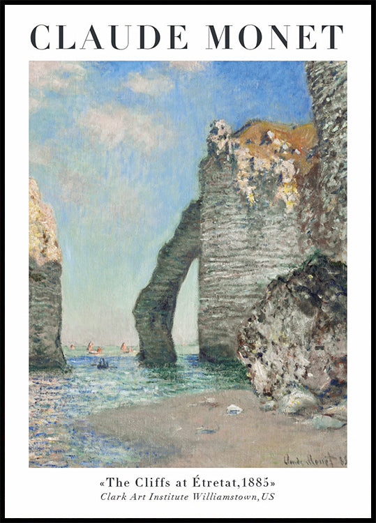 Claude Monet – Die Klippen von Étretat Poster – Posterbox.dk