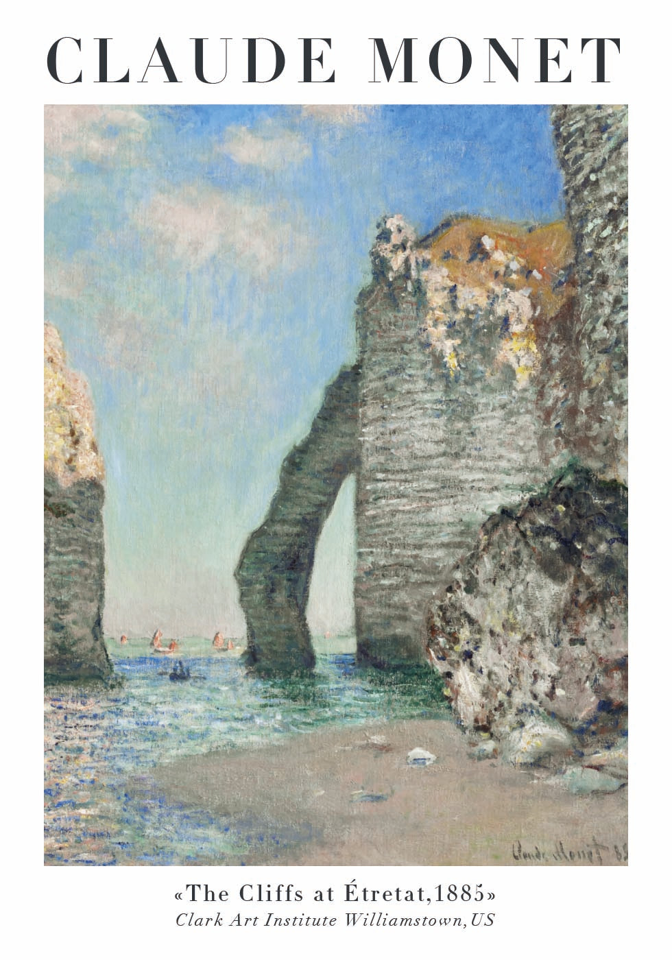 Claude Monet – Die Klippen von Étretat Poster – Posterbox.dk