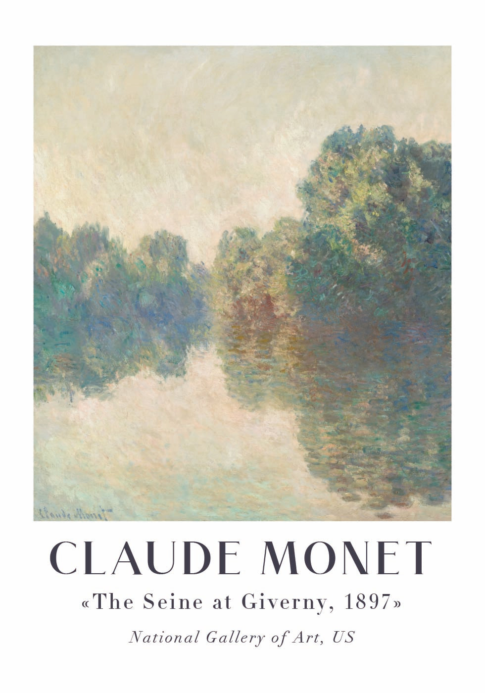 Claude Monet Die Seine in Giverny Poster - Posterbox.dk