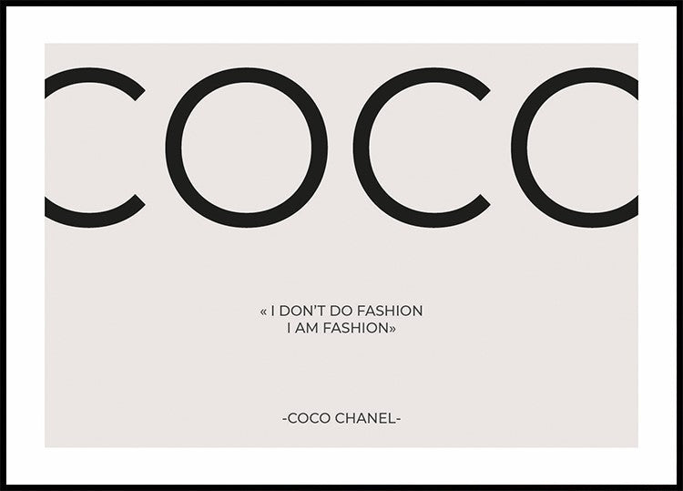 Coco Chanel-Zitat-Poster - Posterbox.dk