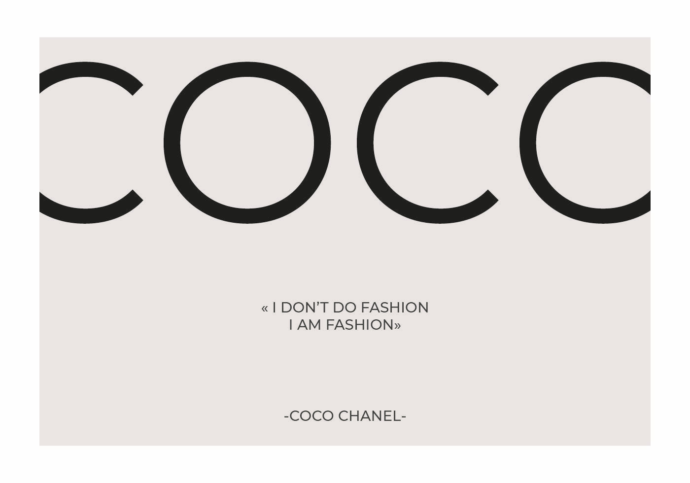 Coco Chanel-Zitat-Poster - Posterbox.dk